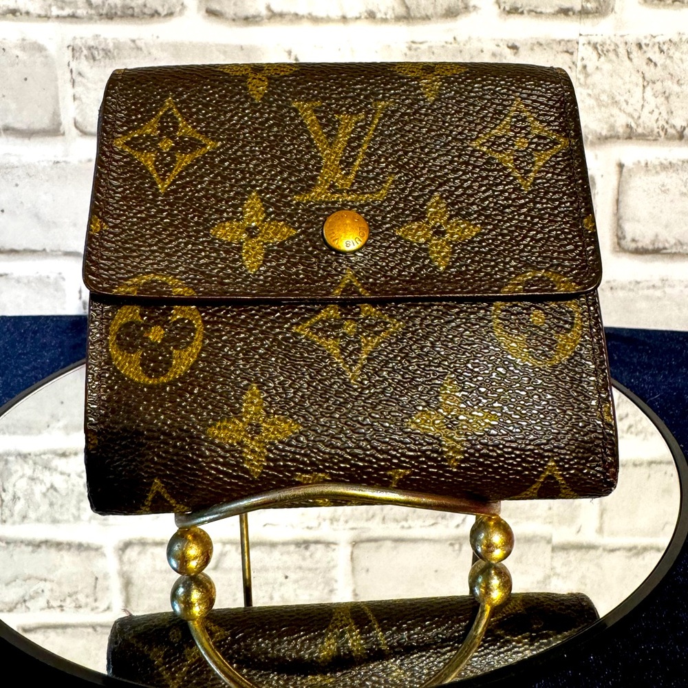 Louis Vuitton Portefeuille Elise Wallet Monogram Brown Woman unisex Auth M61654